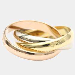 مملوكة مسبقًا Cartier Les Must De Cartier Trinity 18K Yellow Rose and White Gold Ring EU 52