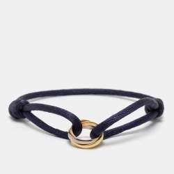 مملوكة مسبقًا Cartier Trinity 18k Three Tone Gold Adjustable Cord Bracelet