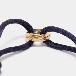 مملوكة مسبقًا Cartier Trinity 18k Three Tone Gold Adjustable Cord Bracelet