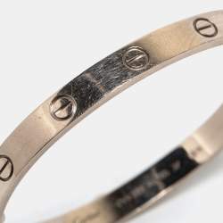 مملوكة مسبقًا Cartier Love 18k White Gold Bangle Bracelet 17