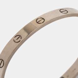 مملوكة مسبقًا Cartier Love 18k White Gold Bangle Bracelet 17