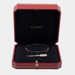 مملوكة مسبقًا Cartier Love 18k White Gold Bangle Bracelet 17