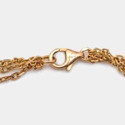 Pre Owned سوار كارتييه ترينيتي ذهب ثلاثي اللون بسلسلة مزدوجة