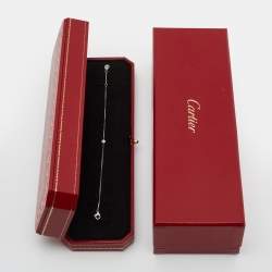 Pre Owned Cartier D'Amour Diamond 18k White Gold XS Model Bracelet