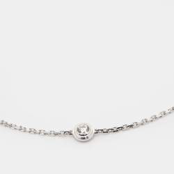 Pre Owned Cartier D'Amour Diamond 18k White Gold XS Model Bracelet