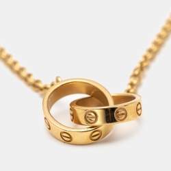 مملوكة مسبقًا Cartier Love Interlocking Loops 18k Yellow Gold Link Necklace