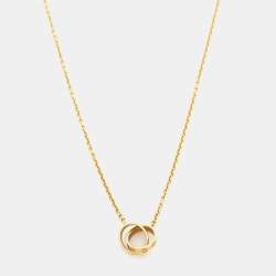 مملوكة مسبقًا Cartier Love Interlocking Loop 18k Yellow Gold Chain Necklace