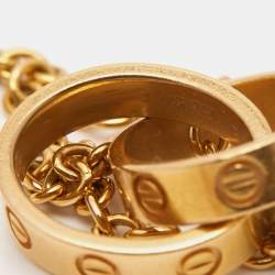 مملوكة مسبقًا Cartier Love Interlocking Loop 18k Yellow Gold Chain Necklace