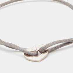 مملوكة مسبقًا Cartier Heart De Cartier 18k White Gold Adjustable Cord Bracelet