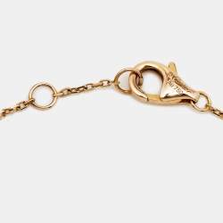 Pre Owned Cartier Amulette De Cartier Malachite Diamond 18k Rose Gold XS Model Bracelet