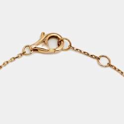 Pre Owned Cartier Amulette De Cartier Malachite Diamond 18k Rose Gold XS Model Bracelet