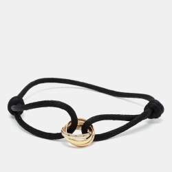 مملوكة مسبقًا Cartier Trinity 18k Three Tone Gold Adjustable Cord Bracelet
