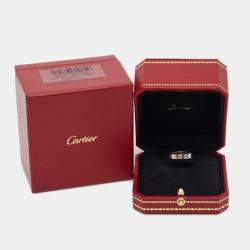 Pre Owned Cartier Love 18k White Gold Wedding Band Ring Size 49