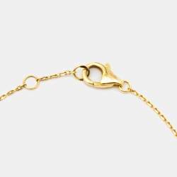 Pre Owned Cartier Amulette De Cartier Lapis Lazuli Diamond 18k Yellow Gold Bracelet