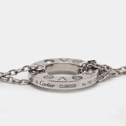 Pre Owned Cartier Love Diamonds 18k White Gold Bracelet