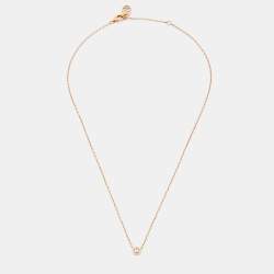 Pre Owned Cartier D'Amour Pink Sapphire 18k Rose Gold Chain Necklace