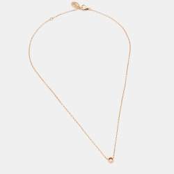 Pre Owned Cartier D'Amour Pink Sapphire 18k Rose Gold Chain Necklace