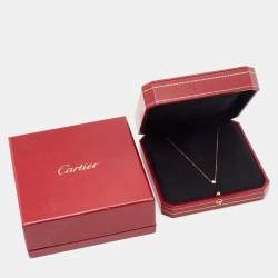 Pre Owned Cartier D'Amour Pink Sapphire 18k Rose Gold Chain Necklace
