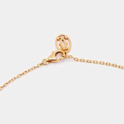 Pre Owned Cartier D'Amour Diamond 18k Rose Gold Small Model Chain Necklace