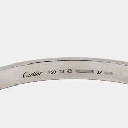 Pre Owned Cartier Love 18k White Gold Bracelet 18
