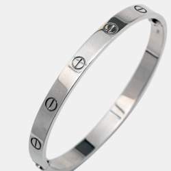 Pre Owned Cartier Love 18k White Gold Bracelet 18