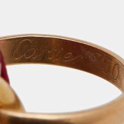 Pre Owned Cartier Trinity 18k Three Tone Gold Adjustable Cord Bracelet