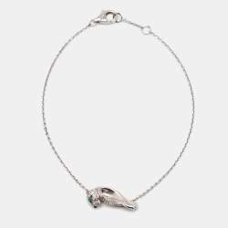 Pre Owned Cartier Panthere de Cartier Multi Gemstone 18k White Gold Bracelet