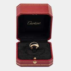 Pre Owned Cartier Trinity 18k Three Tone Gold Small Model Ring Size 48