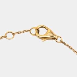 Pre Owned Cartier Amulette De Cartier Mother of Pearl Diamond 18k Yellow Gold XS Model Bracelet