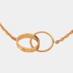 Cartier Love  Interlocking Loop 18k Yellow Gold Bracelet