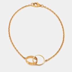 Cartier Love  Interlocking Loop 18k Yellow Gold Bracelet