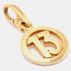 Pre Owned Cartier Number 13 18k Yellow Gold Pendant