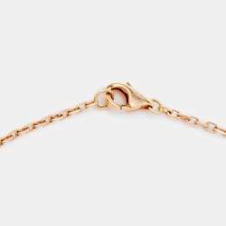 Pre Owned Cartier Trinity Pink Sapphire 18k Rose Gold Pendant Necklace