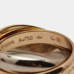 Pre Owned Cartier Trinity 18k Three Tone Gold Ring Size 52