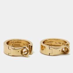 Pre Owned Cartier Love 18k Yellow Gold Hoop Earrings