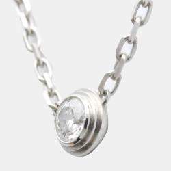 Pre Owned Cartier D'amour Small 18K White Gold Diamond Necklace