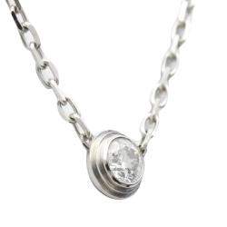 Pre Owned Cartier D'amour Small 18K White Gold Diamond Necklace