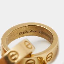 Pre Owned Cartier Love Interlocking Loop 18K Yellow Gold Bracelet