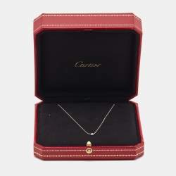 Pre Owned Cartier d'Amour Diamond 18k White Gold XS Model Necklace