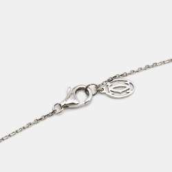 Pre Owned Cartier d'Amour Diamond 18k White Gold XS Model Necklace