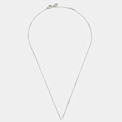 Pre Owned Cartier d'Amour Diamond 18k White Gold XS Model Necklace