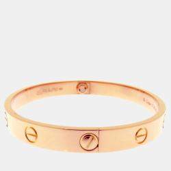 Pre Owned Cartier Love 18K Rose Gold Bracelet 17