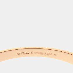 Pre Owned Cartier Love 18K Rose Gold Bracelet 17