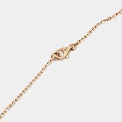 Pre Owned Cartier Trinity Diamond 18k Three Tone Gold Pendant Necklace
