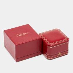 Pre Owned Cartier Love Pink Sapphire 18k Rose Gold Band Ring Size 49