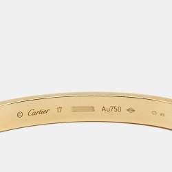 Pre Owned سوار كارتييه لوف ذهب أصفر عيار 18 مقاس 17