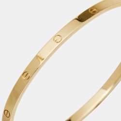 Pre Owned Cartier Love 18k Yellow Gold Small Model Bracelet 19