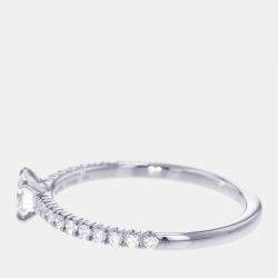 Pre Owned Cartier Etincelle de Cartier Platinum Diamond Ring EU 48