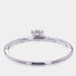 Pre Owned Cartier Etincelle de Cartier Platinum Diamond Ring EU 48