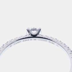 Pre Owned Cartier Etincelle de Cartier Platinum Diamond Ring EU 48